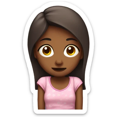 girls having a sleepover sticker