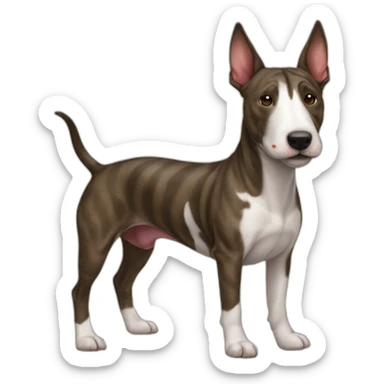 Brindle bullterrier sticker