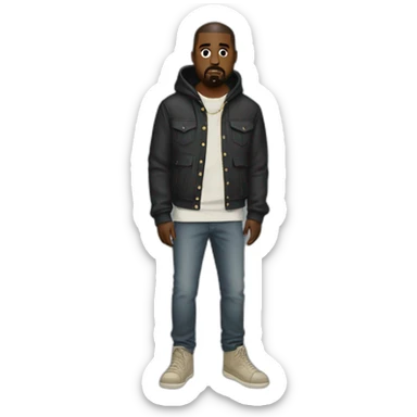 Kanye west wear strange clothes sticker