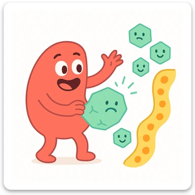 Ultra-detailed emoji-style illustration of enzyme digestion: Red amylase breaking green starch into sugars near a yellow cell membrane. Clean white background, no text. Scientific but simple sticker