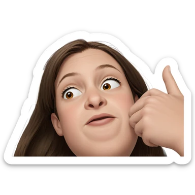 brown hair indoor portrait sticker