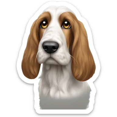A dog of the Vendean Basset Griffon maly breed sticker