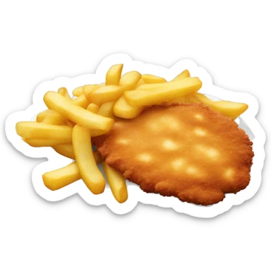 Schnitzel with mìpommes sticker