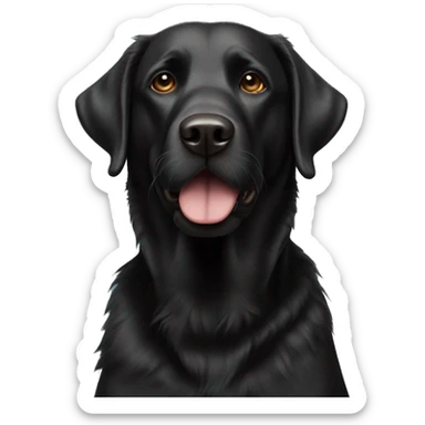 realistic black lab with a scruffy beard sticker