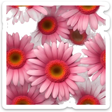 gerbera flowers sticker
