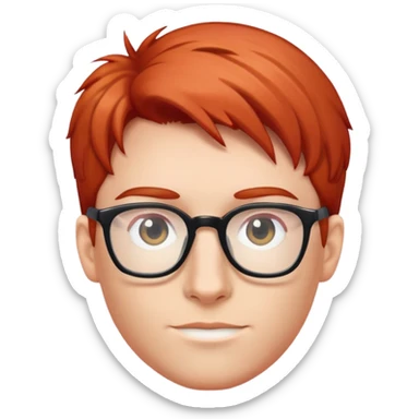 Reds head with glasses sticker