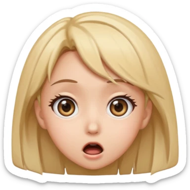 mind blown emoji as an anime girl sticker