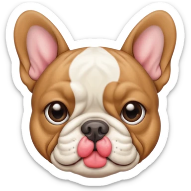 French bulldog kissy face sticker