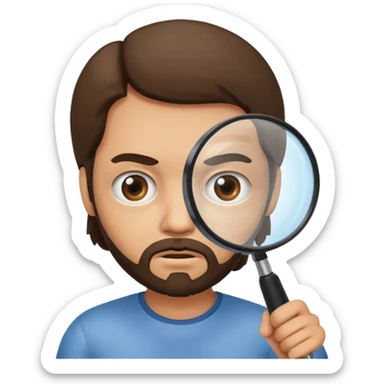 Sócrates mirando con una lupa  sticker