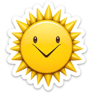 Círculo amarillo con puas alrevedor y un check dentro todo amarillo quitale lo negro sticker