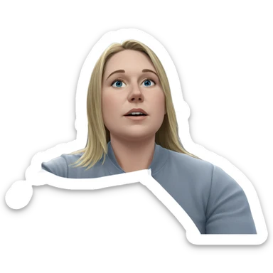 blonde girl under blue sky sticker