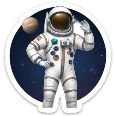 cristiano ronaldo wearing an astronaut suit sticker