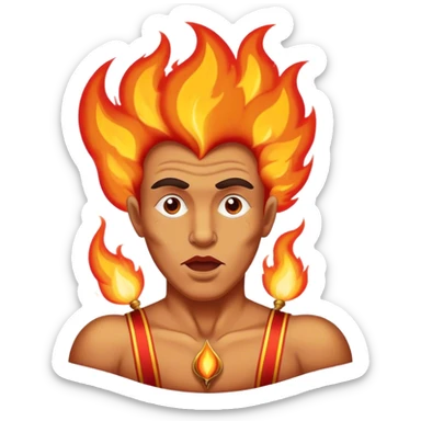 Vintage circus fire breather sticker