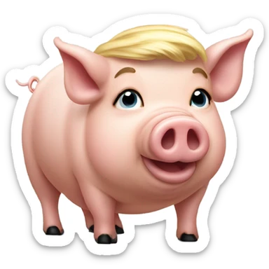 Donald J. Trump the President as a pig sticker