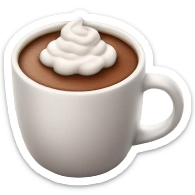 Hot cocoa in a mug sticker
