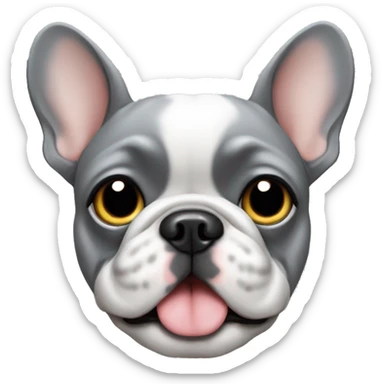 Cute grey French bulldog  sticker