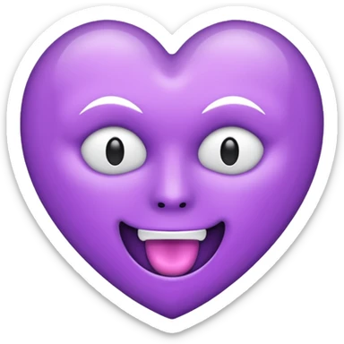 Light purple heart emoji with a Ghostface face sticker