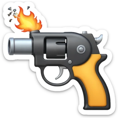 gun firing from nozzle sticker