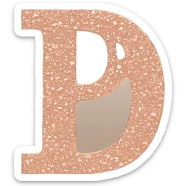 P.S.-letters-rose-gold-colour  sticker