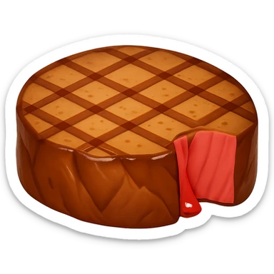 Remove potatoes but keep some steak details, make it look more like a steak in emoji style with no background. sticker