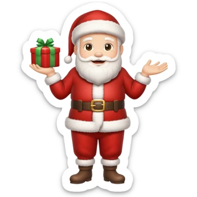 papai noel fofinho de corpo inteiro sticker