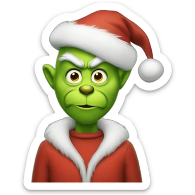 Santa grinch sticker