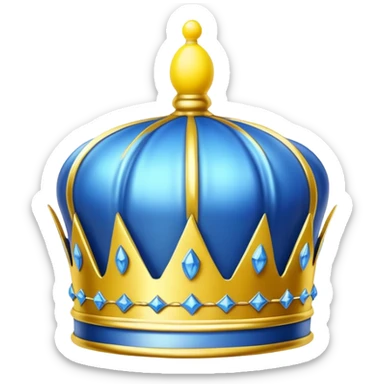 Blue crown with a lemon on the top sticker