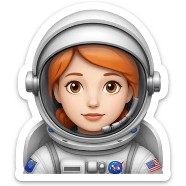 Female astronaut sticker