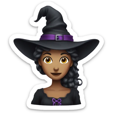pretty witch lady sticker