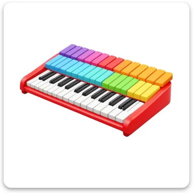 piano keyboard light toy sticker