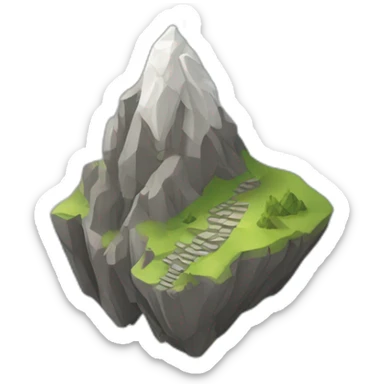 Sisyphe qui monte une pierre en haut d’une montagne sticker