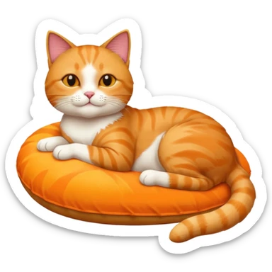 Cat sunbathing  sticker
