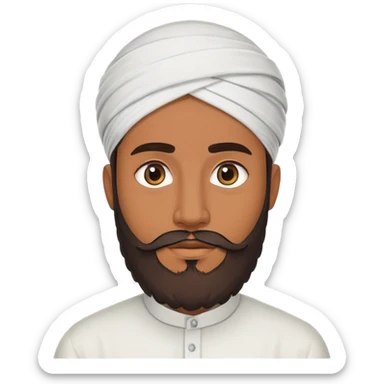 27 year old Muslim man with beard. Pakistani  sticker