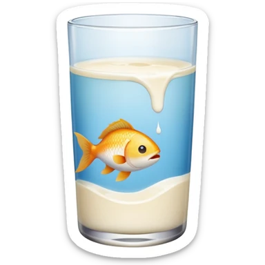 fish and mil sticker