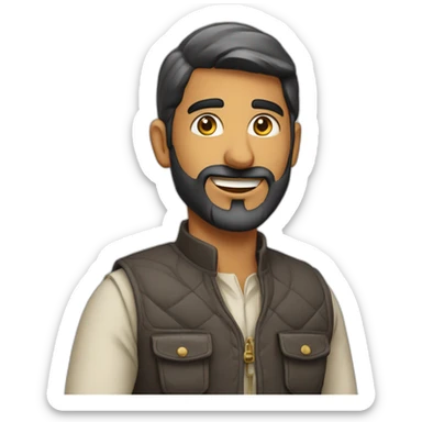 Arabe avec un gilet sticker