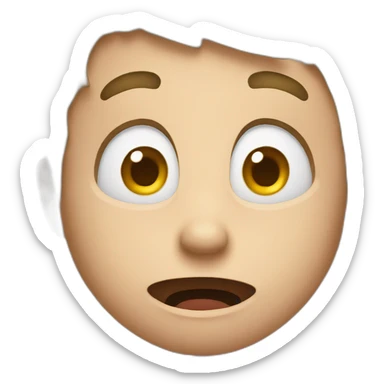 panicked face sticker