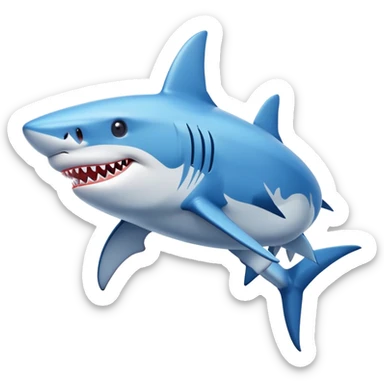 Shark with blue jordans sticker
