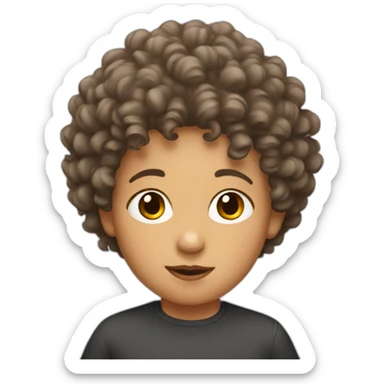 kid with perm sticker