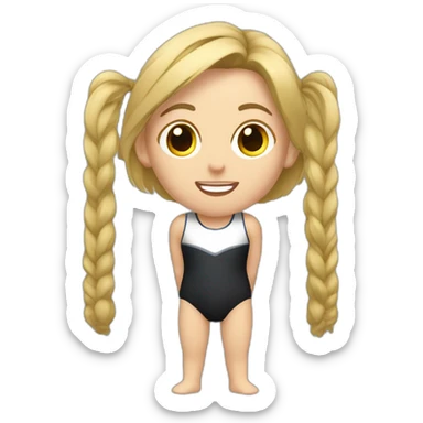 Gimnasta rítmica rubia sticker