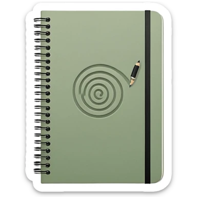 sage green note book sticker