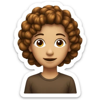 Ado de 14 ans de couleur marron foncé avec des cheveux crépus longs et twisté  sticker
