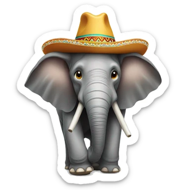 Elefante con sombrero  sticker