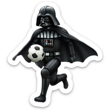 Dark Vador qui joue au foot avec un ballon sticker