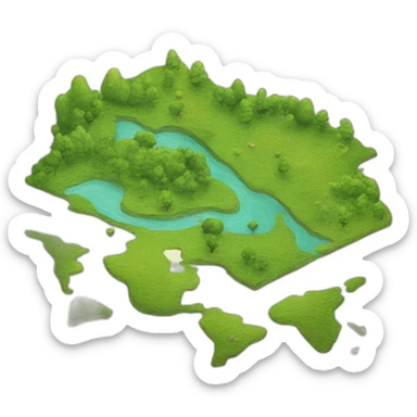 ecological map sticker