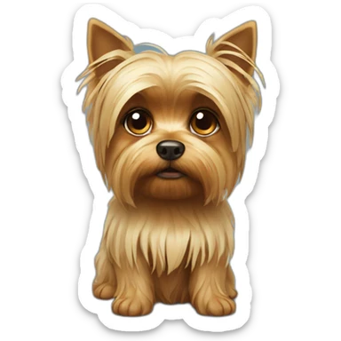 Sad Yorkshire Terrier sticker