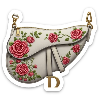 floral dior saddle bag sticker