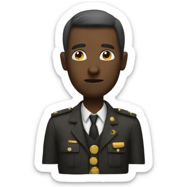 Man who uses a bullet thing to help him think sticker