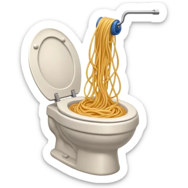 Spagetti and toilet sticker