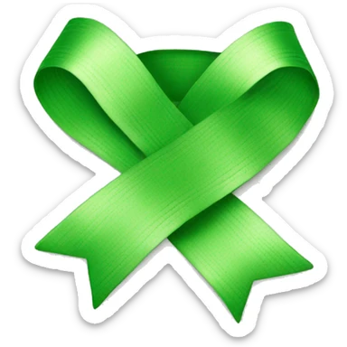 Cute green ribbon sticker