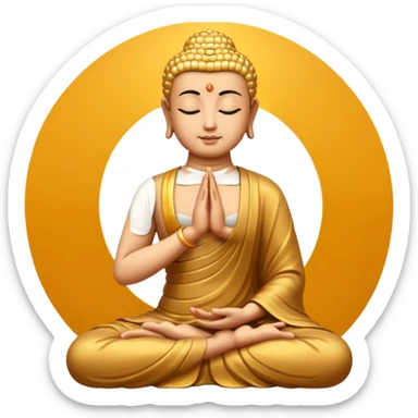 Buddha makes a namaste  sticker